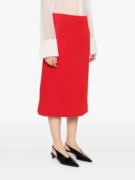 Fustă Jil Sander roșu