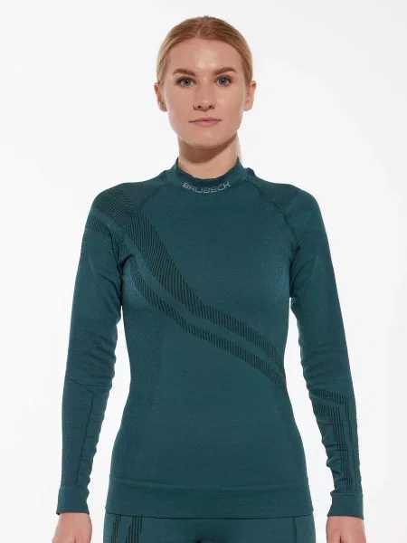 Bluza Brubeck THERMO WOOL by Pustelnik zielona