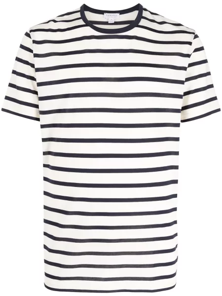 Tricou Sunspel cu decolteu rotund alb