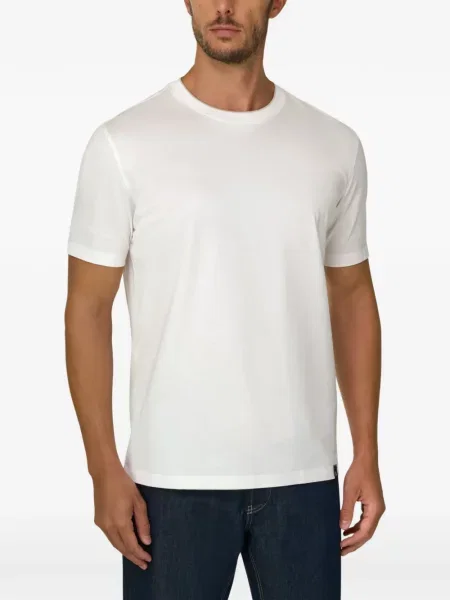 Tricou Boggi Milano de mătase alb