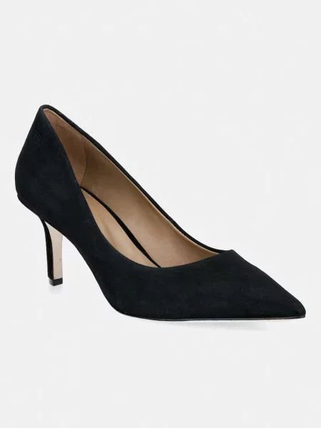 BOSS pantofi cu stiletto din piele întoarsă Miah negru