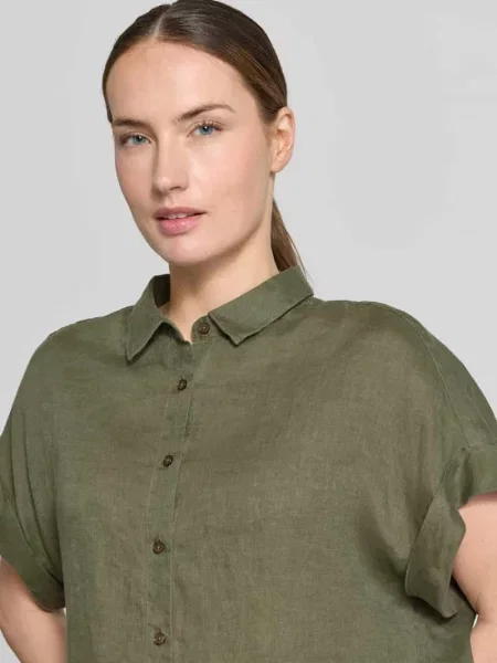 Bluzka lniana z listwą guzikową model DOLLY' 0039 Italy