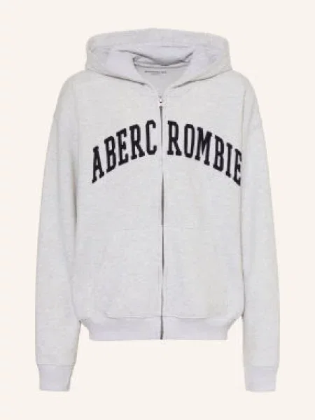 Abercrombie & Fitch Mikina světle šedá černá
