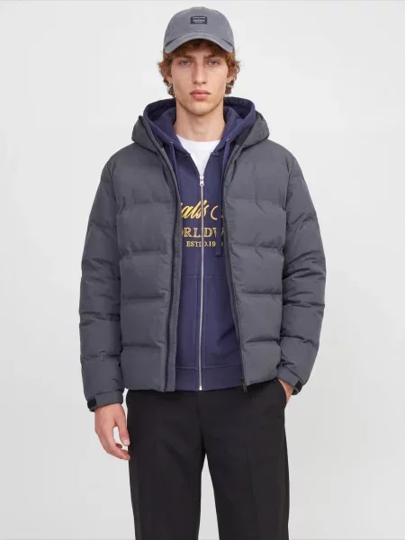 JACK & JONES Geacă de iarnă JJSAGE închis gri