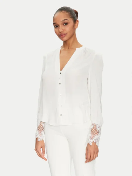 Риза Morgan CSPELL дамска със стандартна кройка CSPELL бяло