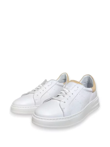 Sneakerși Calce din piele alb