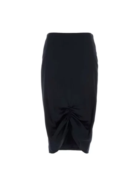 Lniana spódnica Valentino Garavani niebieska