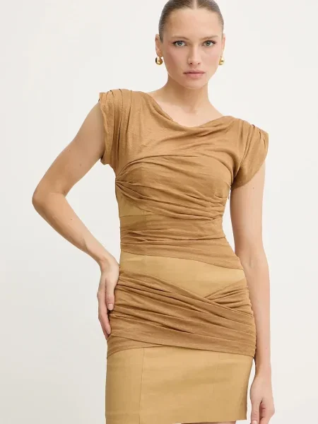 Pinko rochie din in bej