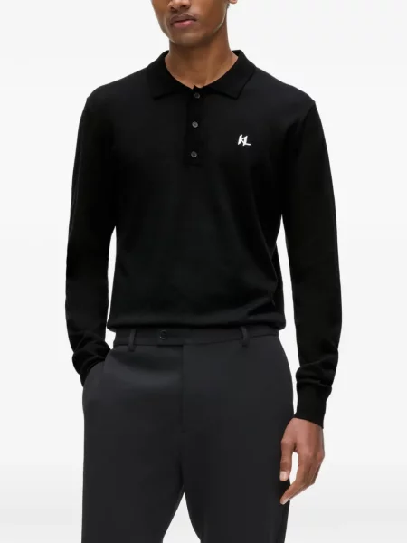 Polo Karl Lagerfeld με αυτόγραφο μαύρο