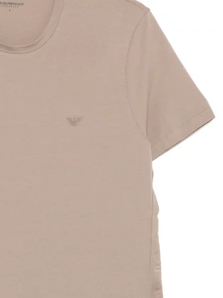 Μπλούζα Emporio Armani καφέ