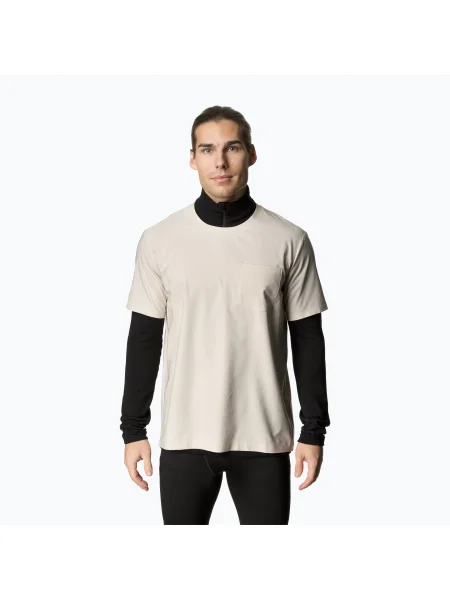 Férfi Houdini Covet Tee ködös hegyi póló T-shirt. Méret: L bézs