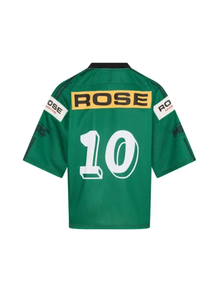 Martine Rose Sport Mężczyzna Zielony L T-shirt z dekoltem w serek różowa