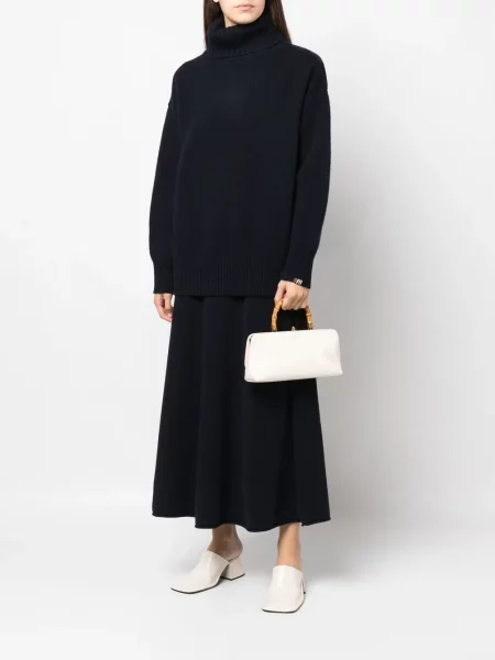 Iš natūralios odos shopper rankinė Jil Sander balta