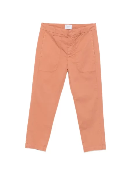 Pantaloni Dondup cu autograf portocaliu