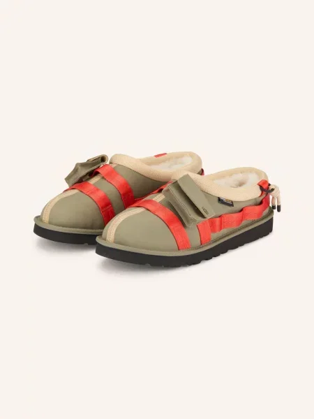 Ugg Pantofle Tasman Wildwood / světle hnědá / červená šedá