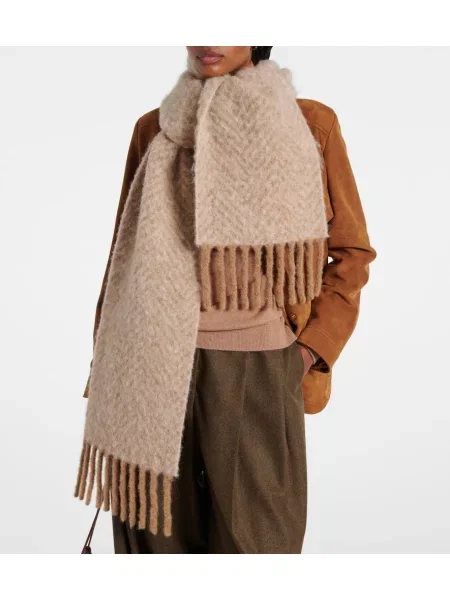 Fular Loro Piana din lână alpaca bej