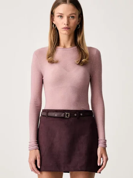 Pulover Pinko de lână roz