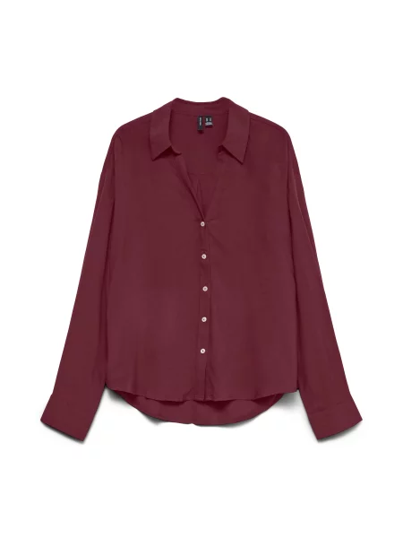 VERO MODA Bluză VMAURA burgundy roșu