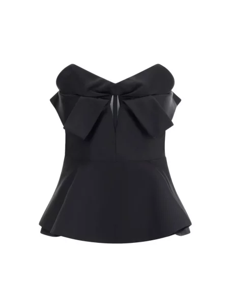 Top Alexander Mcqueen z kokardką czarny
