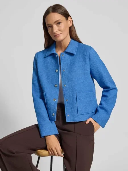 Krój regular fit kurtka z wykładanym kołnierzem model Nilsa' Mos Mosh błękitna
