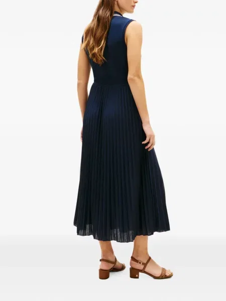 Rochie midi Tommy Hilfiger fără mâneci albastru