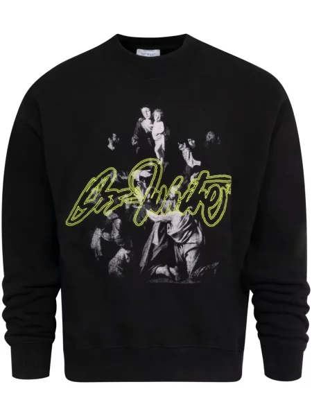 Hanorac Off-white cu imagine alb