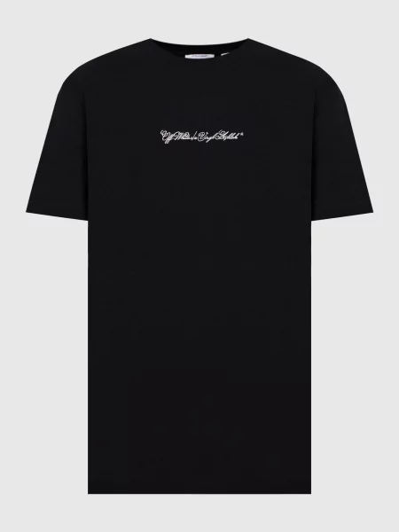 Футболка з вишивкою Script Arrow Off-white чорна
