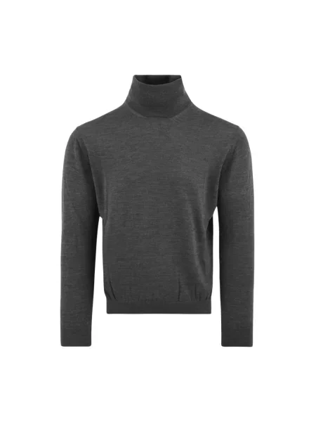 Sweter z golfem Malo wełniany do golfa szary