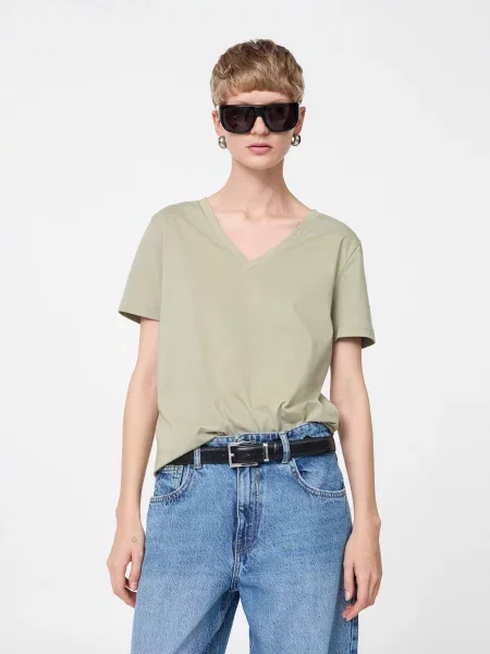 Футболка MANGO бежевий