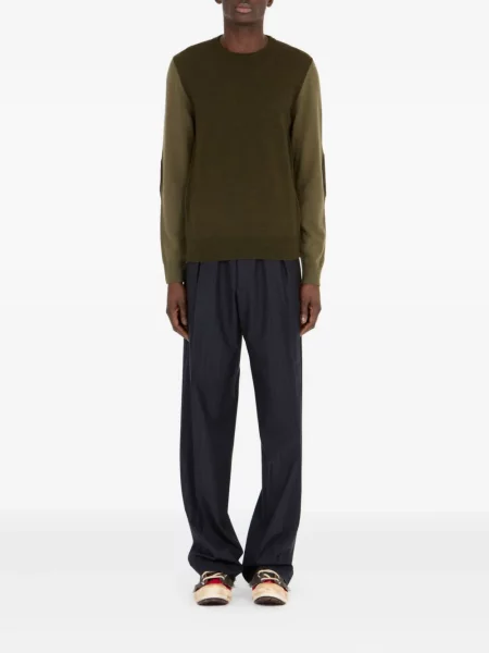 Pulover Maison Margiela cu decolteu rotund verde