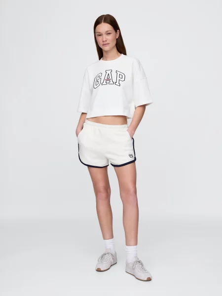 Gap Bluză Alb Oversize gri