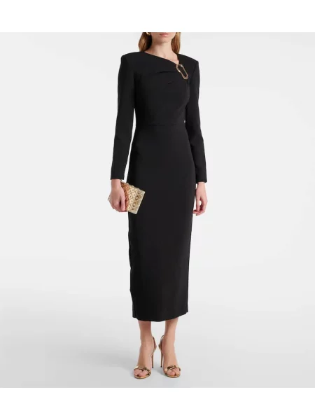 Rochie midi Roland Mouret până la genunchi de costum negru