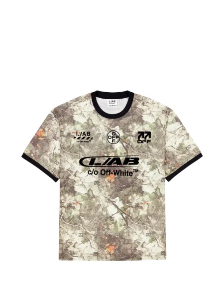 Tricou L/ab C/o Off-white cu imagine cu model camuflaj alb