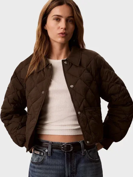 Джинсова куртка Calvin Klein Jeans коричнева