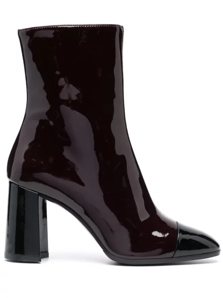 Botine Carel Paris din piele roșu