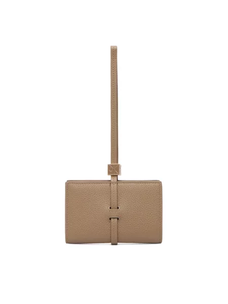 Peňaženka Calvin Klein Emblem Hw Pebble Wallet On Strap béžová