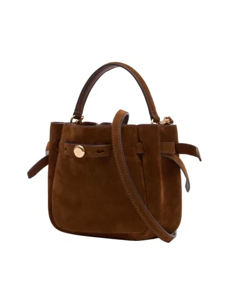 Kapelusz Tory Burch zamszowy brązowy