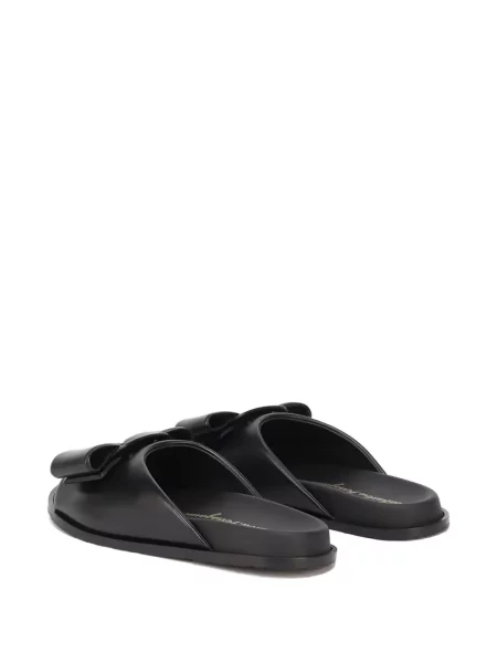 Sandale Ferragamo cu funde fără toc negru