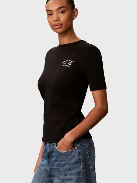 Футболка Calvin Klein Jeans с лого черная