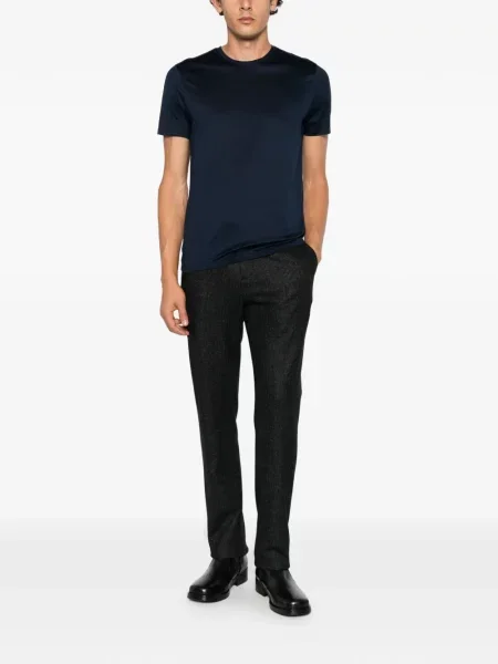 Tricou John Varvatos cu decolteu rotund albastru