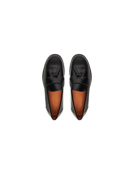 Vagabond Shoemakers bőr mokaszin LINN lapos talpú fekete