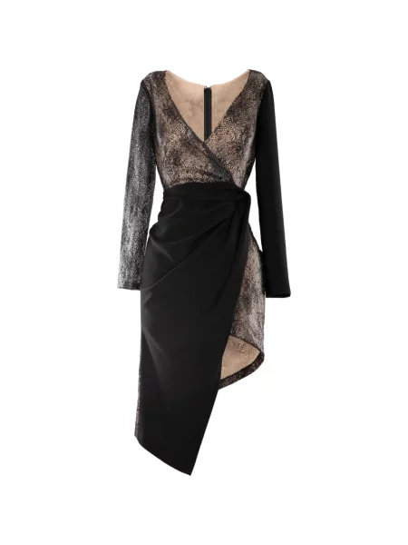 Sukienka mini Gemy Maalouf kopertowa czarna