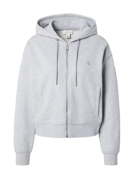 Calvin Klein Jeans Tepláková bunda sivá