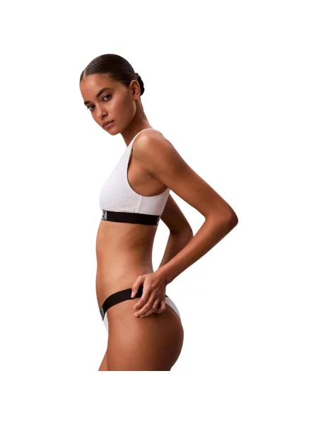 Costum de baie Calvin Klein Jeans alb