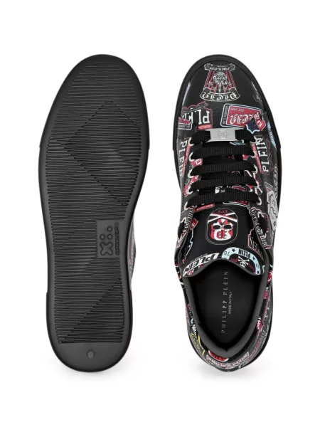 Sneakerși Philipp Plein cu petice negru