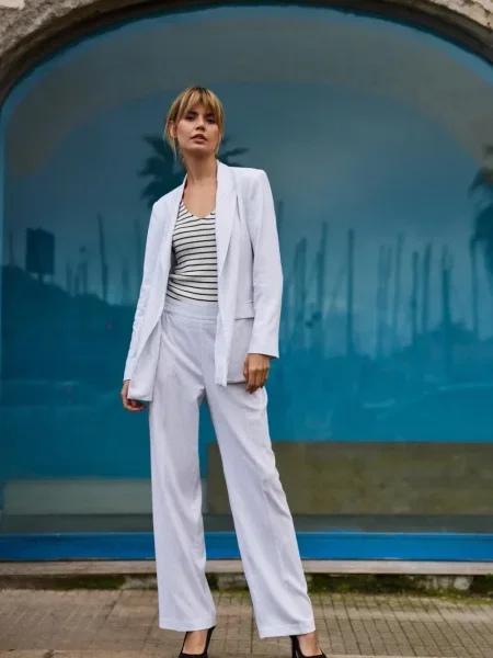 Pantaloni Marisse alb