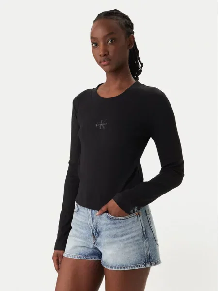 Calvin Klein Jeans Bluza Monogram črna