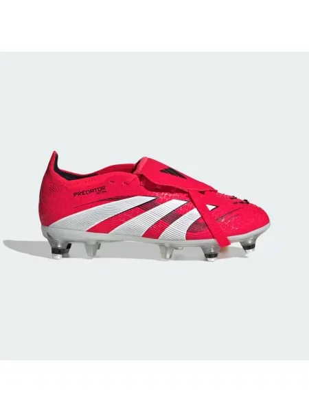 Predator Elite Fold-Over Tongue Soft Ground Boots Kids białe