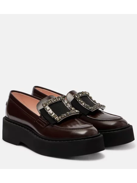 Pantofi loafer Roger Vivier din piele cu platformă negru