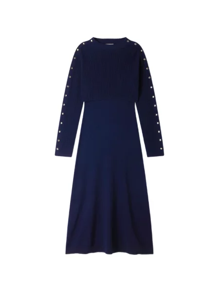 Rochie maxi Sandro tricotate albastru